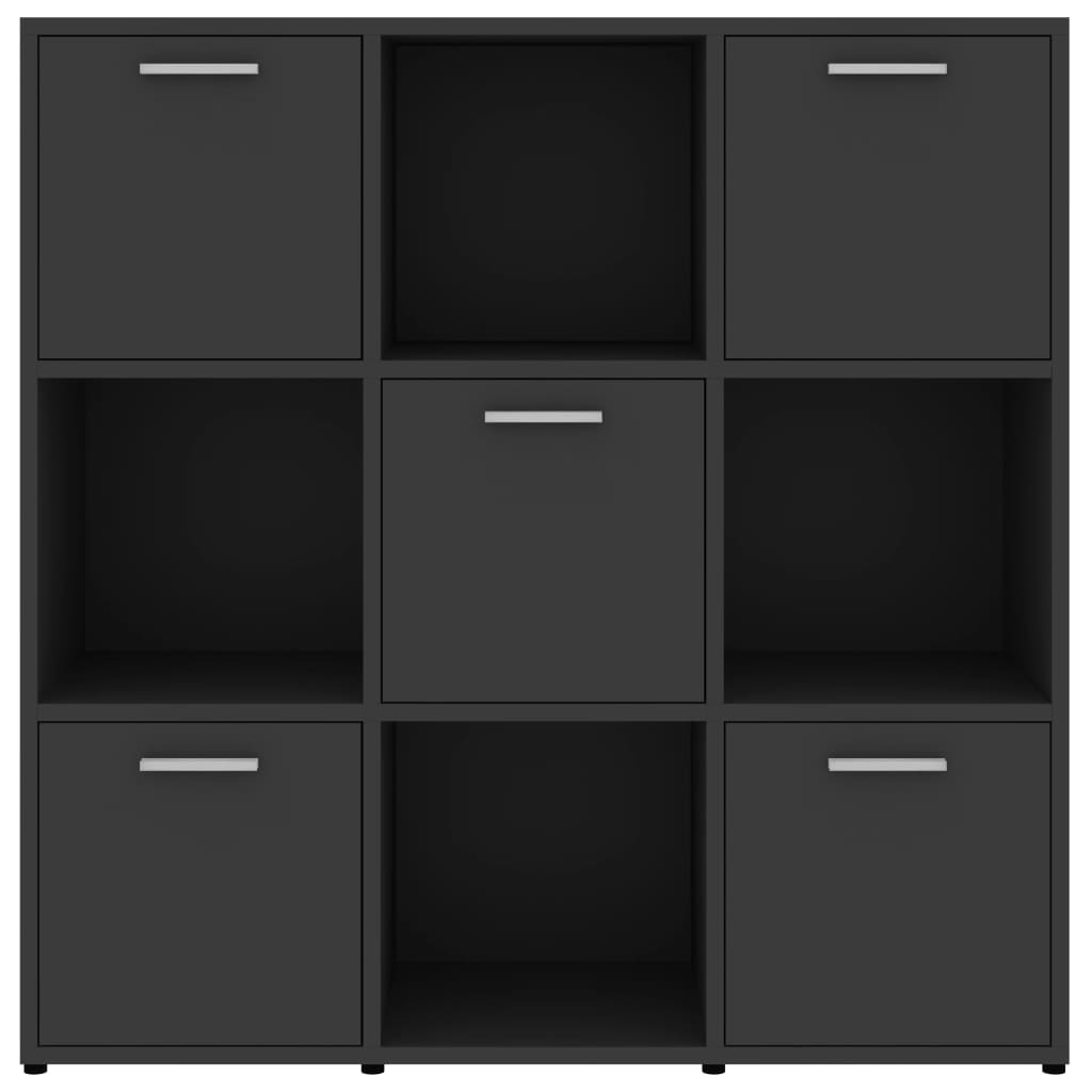 Berkfield Book Cabinet Grey 90x30x90 cm Engineered Wood