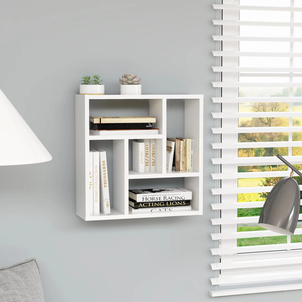 Berkfield Wall Shelf White 45.1x16x45.1 cm Engineered Wood