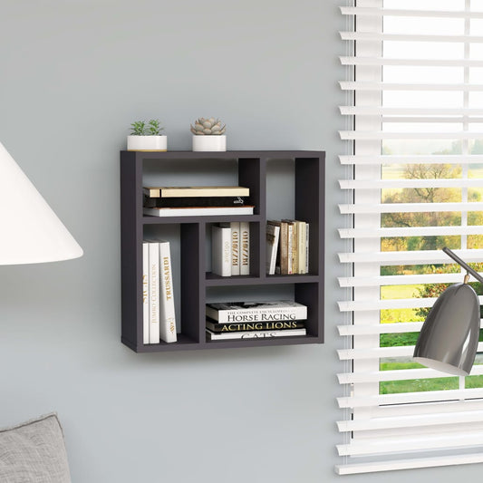 Berkfield Wall Shelf Grey 45.1x16x45.1 cm Engineered Wood
