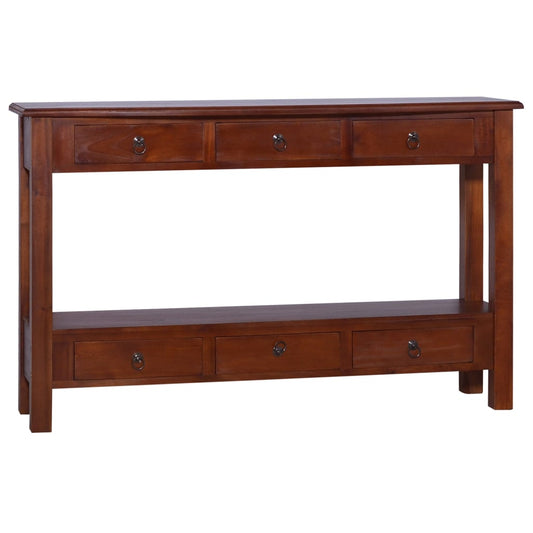 Berkfield Console Table Classical Brown 120x30x75 cm Solid Mahogany Wood