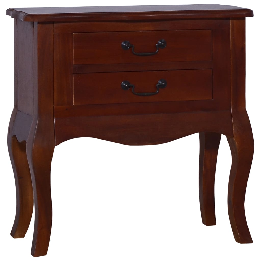 Berkfield Bedside Cabinet Classical Brown 60x30x60 cm Solid Mahogany