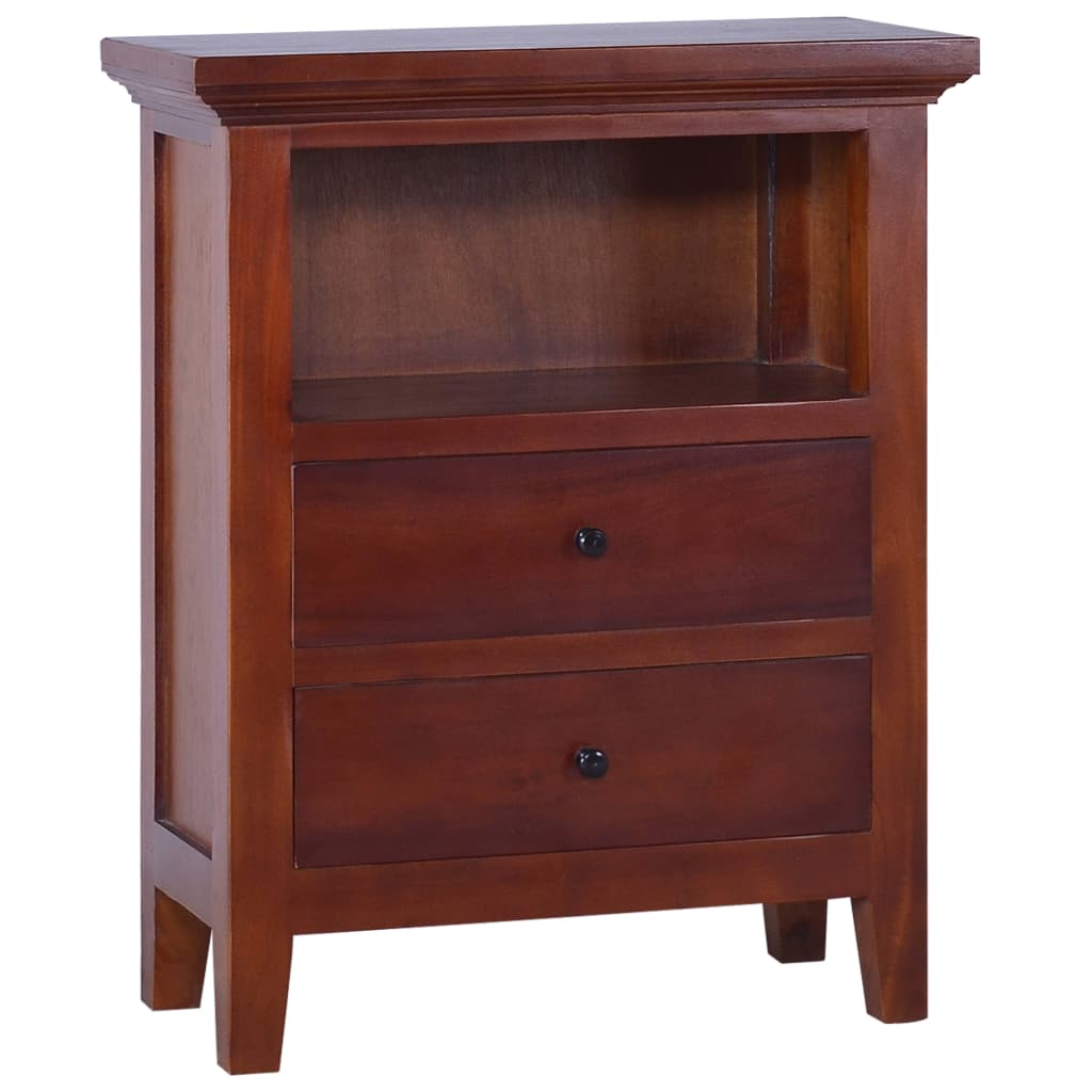 Berkfield Side Cabinet Classical Brown 60x30x75 cm Solid Mahogany Wood