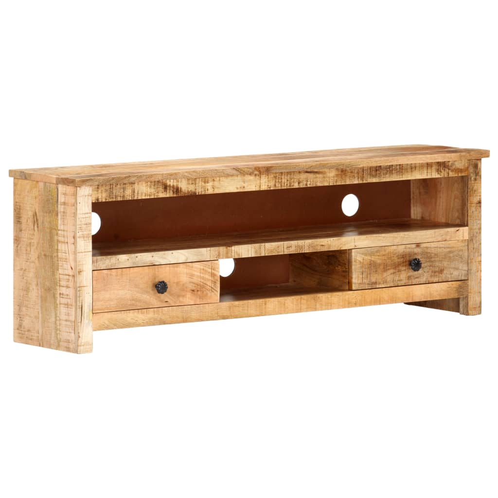 Berkfield TV Cabinet 120x30x40 cm Rough Mango Wood