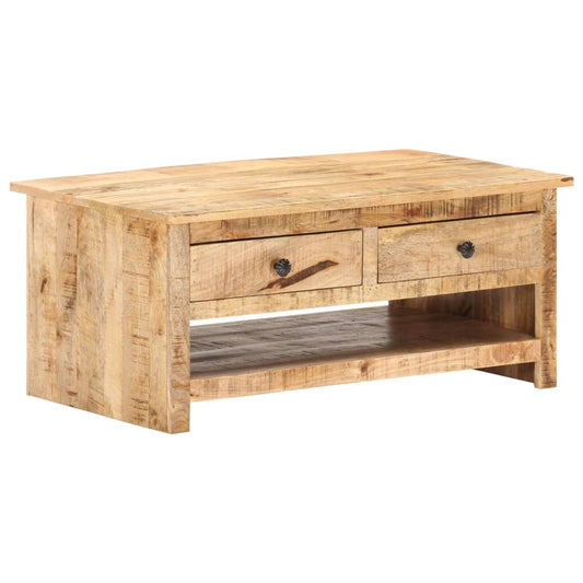 Berkfield Coffee Table 88x50x38 cm Rough Mango Wood
