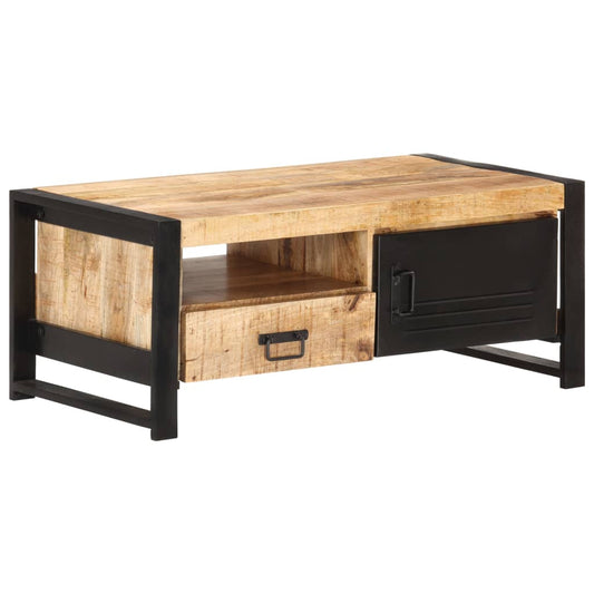 Berkfield Coffee Table 100x50x40 cm Rough Mango Wood