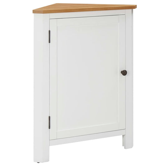 Berkfield Corner Cabinet 59x45x80 cm Solid Oak Wood