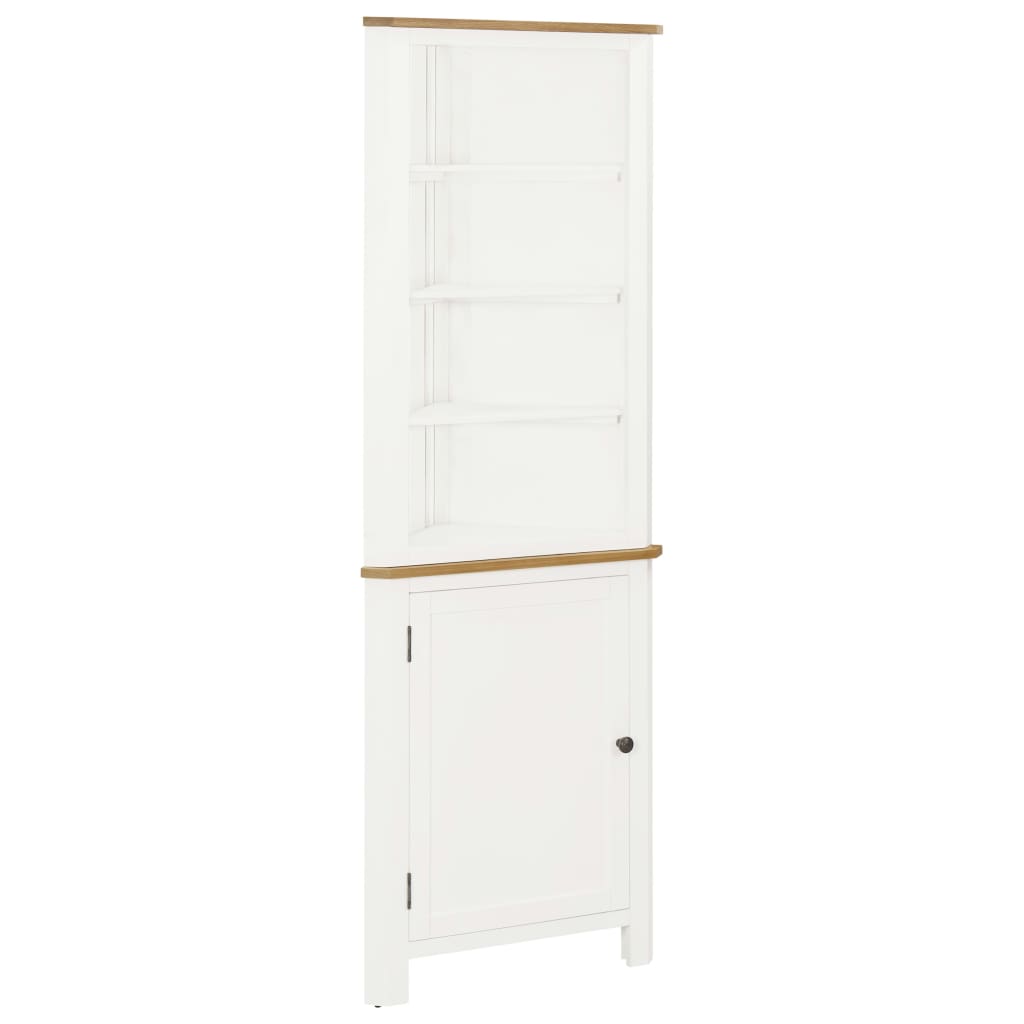 Berkfield Corner Cabinet 59x36x180 cm Solid Oak Wood