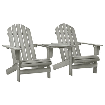 Berkfield Garden Adirondack Chair Solid Fir Wood Grey