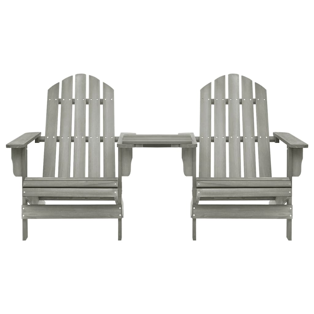 Berkfield Garden Adirondack Chair Solid Fir Wood Grey