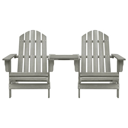 Berkfield Garden Adirondack Chair Solid Fir Wood Grey