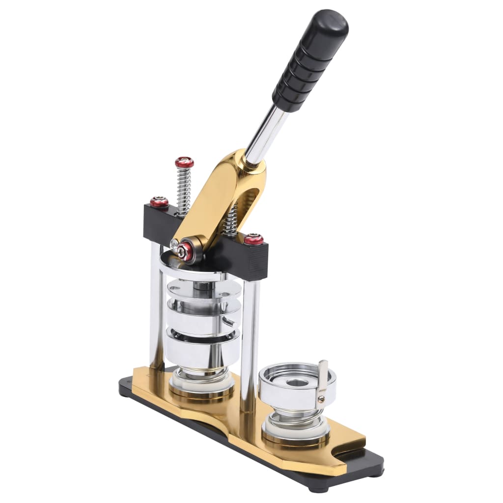Berkfield Badge Maker Machine with Circle Cutter Rotate Punch 44 mm