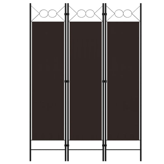 Berkfield 3-Panel Room Divider Brown 120x180 cm