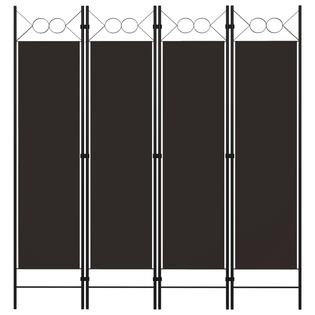 Berkfield 4-Panel Room Divider Brown 160x180 cm