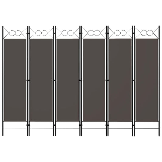 Berkfield 6-Panel Room Divider Anthracite 240x180 cm
