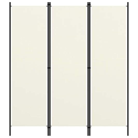 Berkfield 3-Panel Room Divider Cream White 150x180 cm