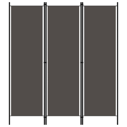 Berkfield 3-Panel Room Divider Anthracite 150x180 cm