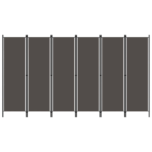 Berkfield 6-Panel Room Divider Anthracite 300x180 cm