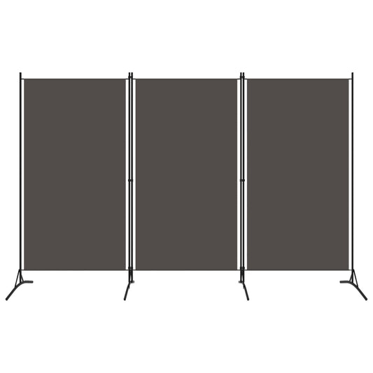 Berkfield 3-Panel Room Divider Anthracite 260x180 cm