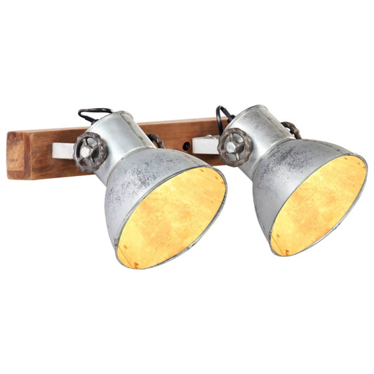 Berkfield Industrial Wall Lamp Silver 45x25 cm E27