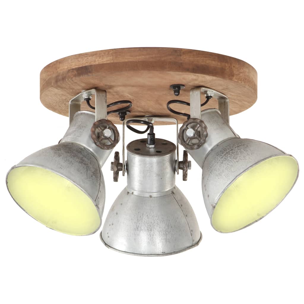 Berkfield Industrial Ceiling Lamp 25 W Silver 42x27cm E27