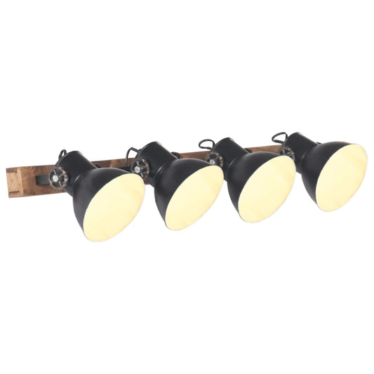Berkfield Industrial Wall Lamp Black 90x25 cm E27