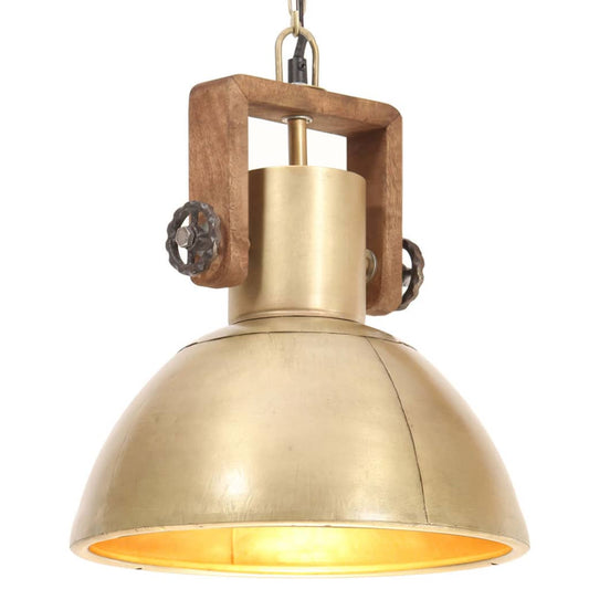 Berkfield Industrial Hanging Lamp 25 W Brass Round 30 cm E27