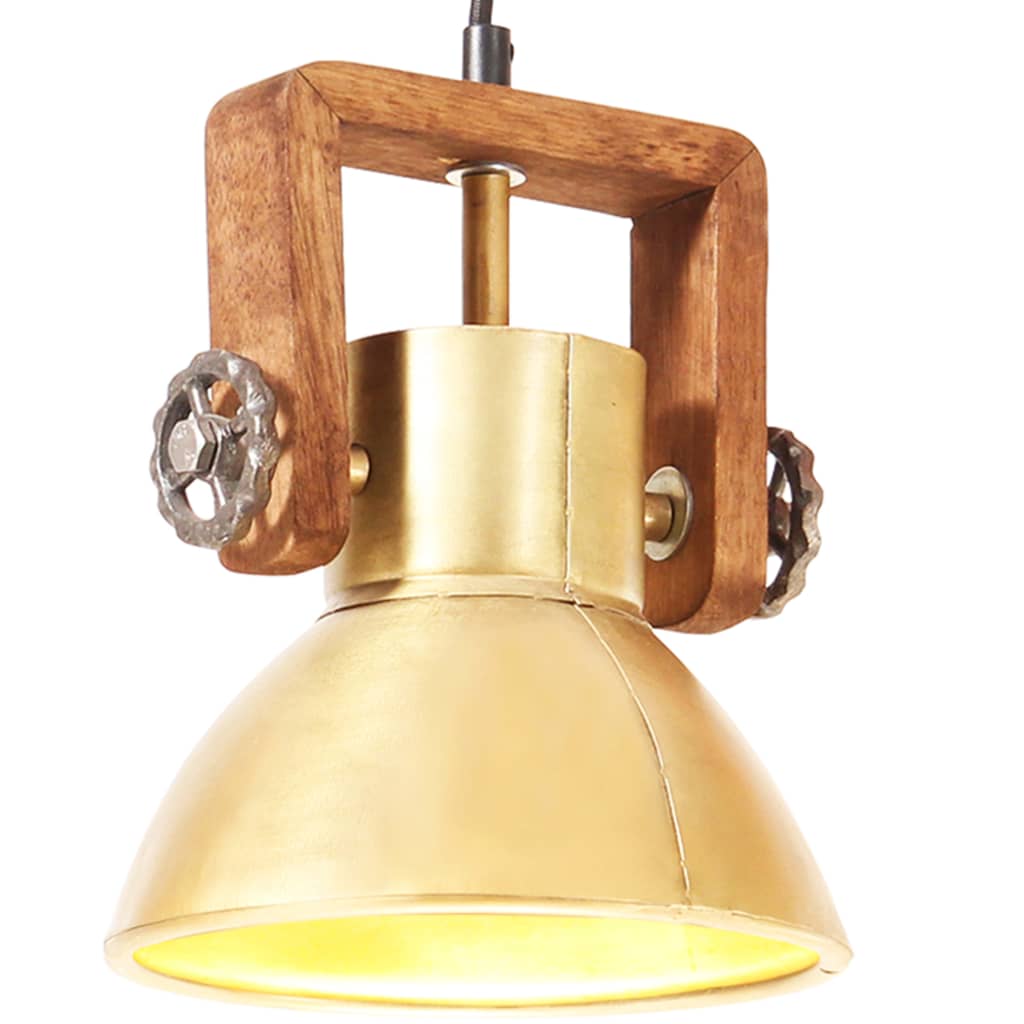 Berkfield Industrial Hanging Lamp 25 W Brass Round 19 cm E27