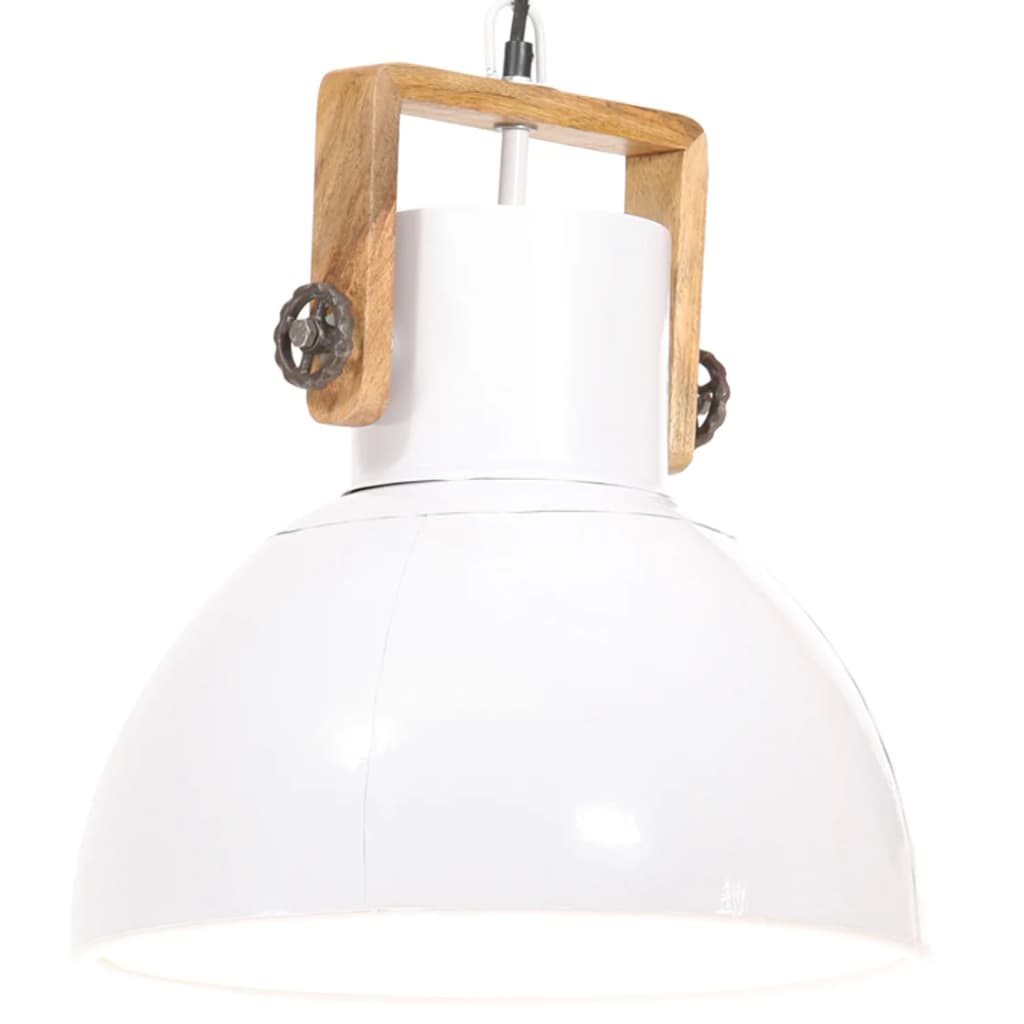 Berkfield Industrial Hanging Lamp 25 W White Round 40 cm E27