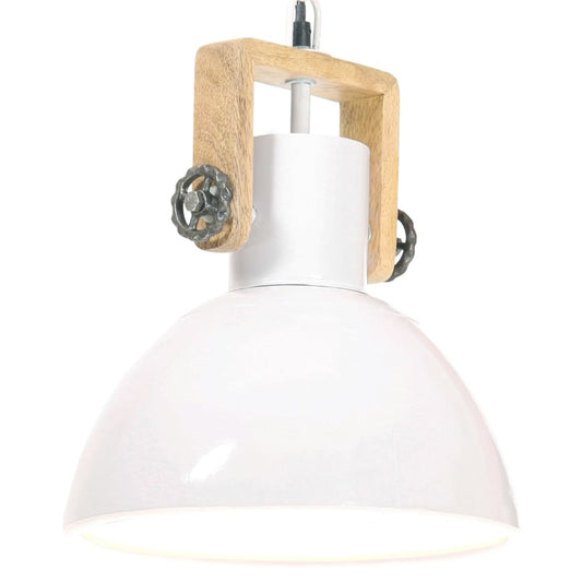 Berkfield Industrial Hanging Lamp 25 W White Round 30 cm E27