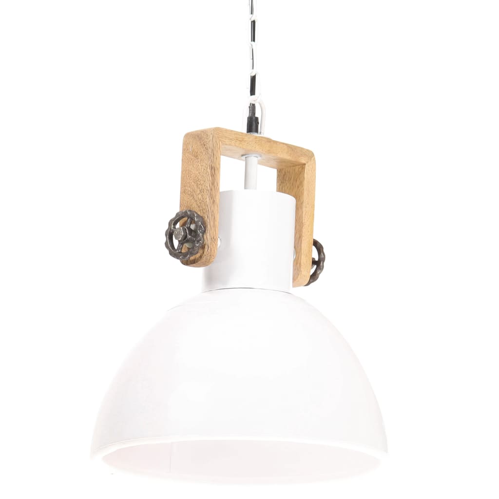 Berkfield Industrial Hanging Lamp 25 W White Round 30 cm E27