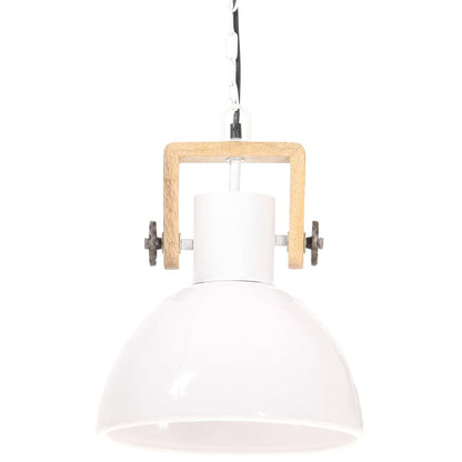 Berkfield Industrial Hanging Lamp 25 W White Round 30 cm E27