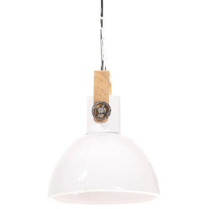 Berkfield Industrial Hanging Lamp 25 W White Round 30 cm E27