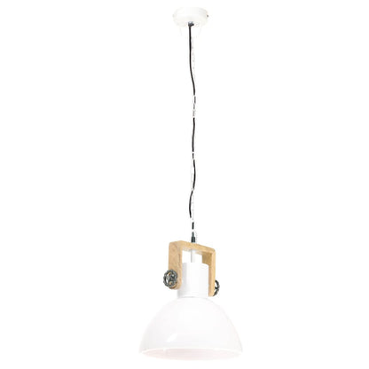 Berkfield Industrial Hanging Lamp 25 W White Round 30 cm E27