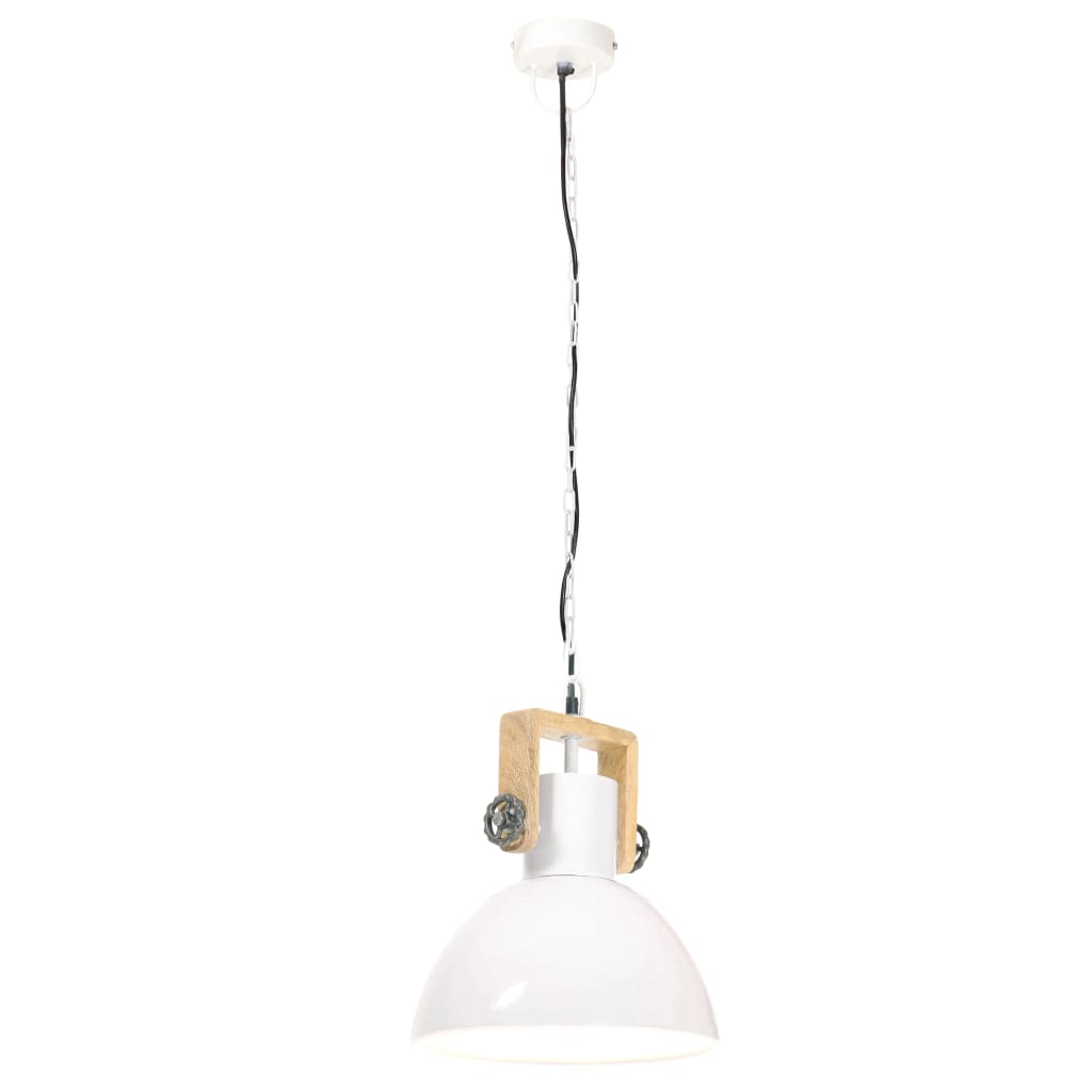 Berkfield Industrial Hanging Lamp 25 W White Round 30 cm E27