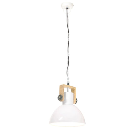 Berkfield Industrial Hanging Lamp 25 W White Round 30 cm E27