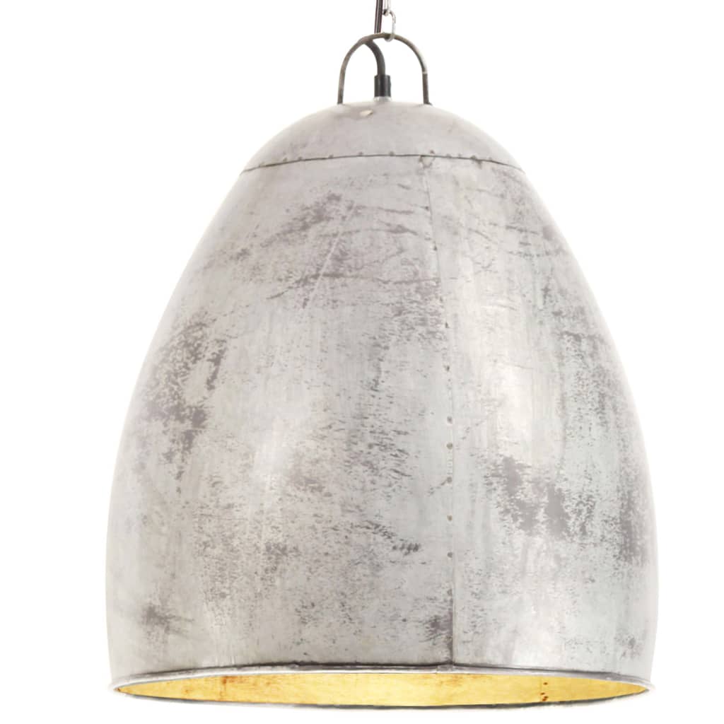 Berkfield Industrial Hanging Lamp 25 W Silver Round 42 cm E27