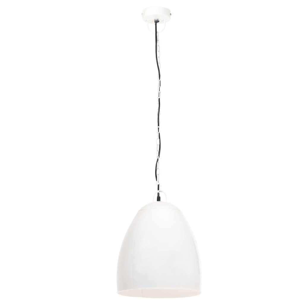 Berkfield Industrial Hanging Lamp 25 W White Round 42 cm E27