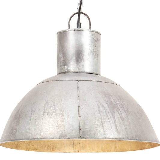 Berkfield Hanging Lamp 25 W Silver Round 48 cm E27