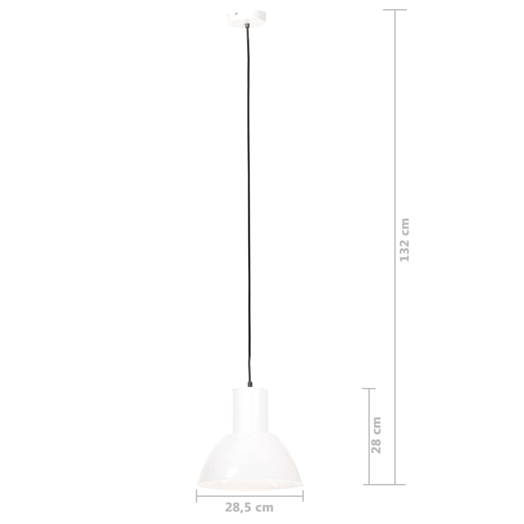Berkfield Hanging Lamp 25 W White Round 28.5 cm E27