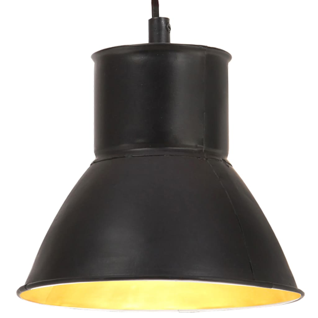Berkfield Hanging Lamp 25 W Black Round 17 cm E27