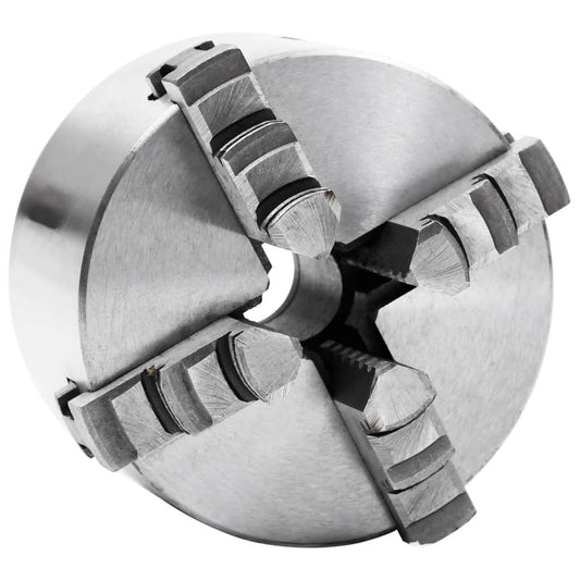 Berkfield 4 Jaw Self-Centering Lathe Chuck 100 mm Steel