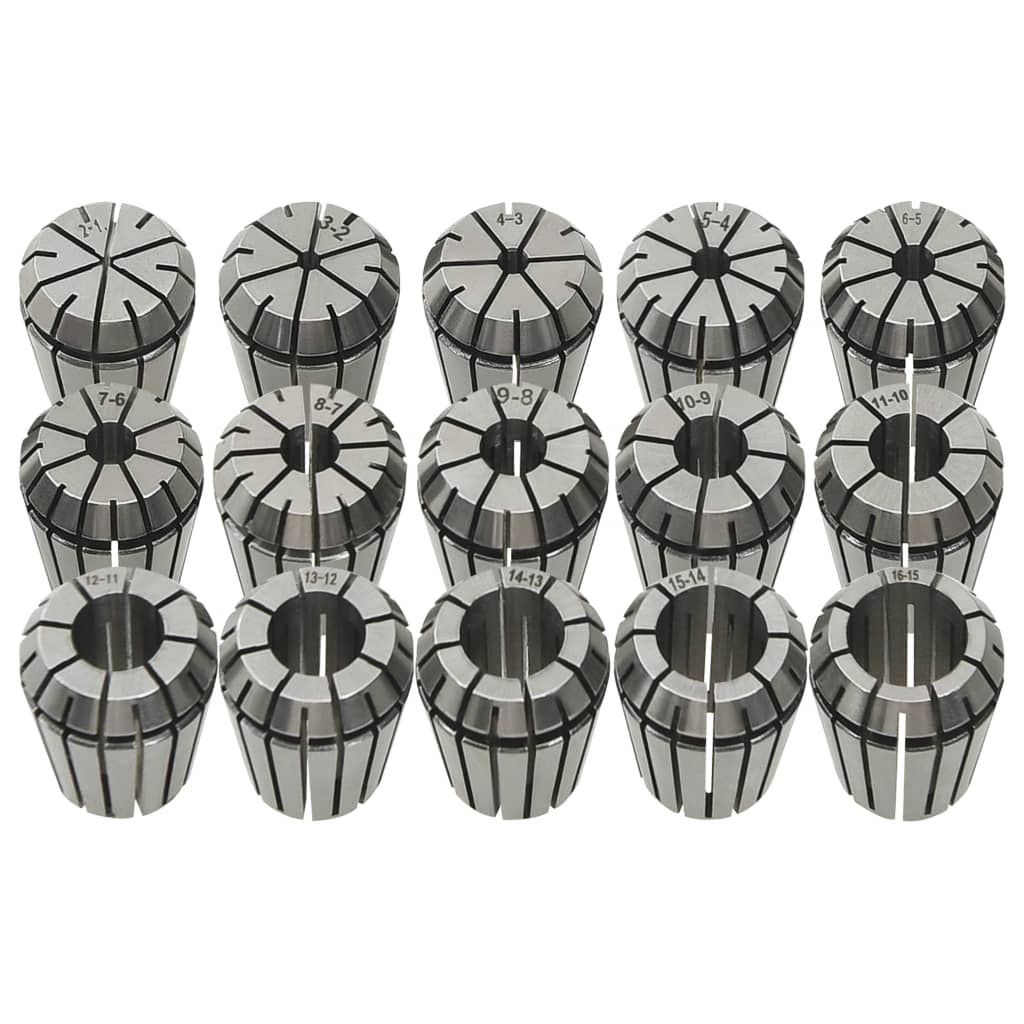 Berkfield ER25 Collets 15 pcs Turning Tool Set