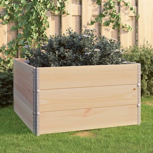 Berkfield Raised Beds 3 pcs 100x100 cm Solid Pine Wood (310057)