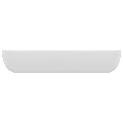 Berkfield Luxury Basin Rectangular Matt White 71x38 cm Ceramic