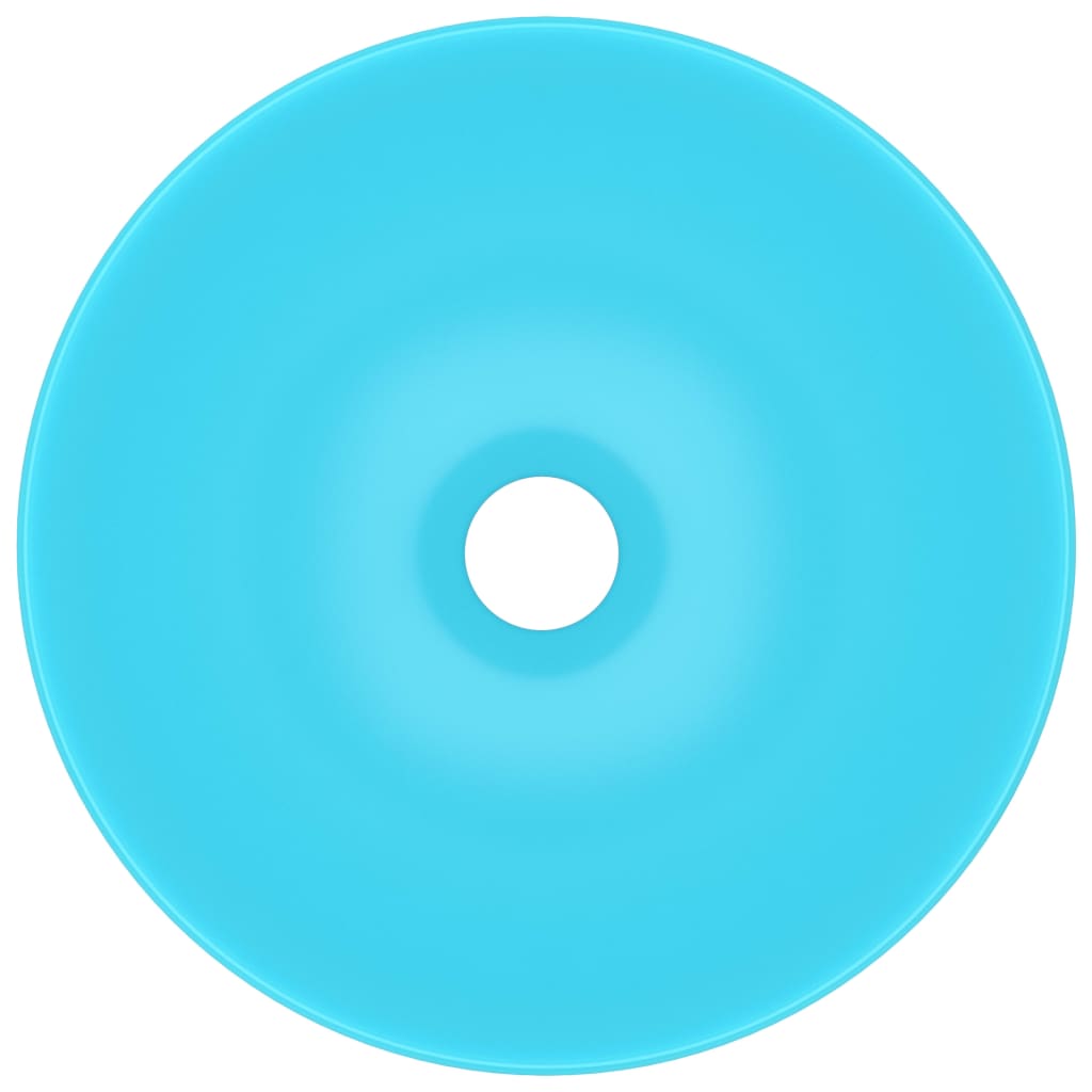 Berkfield Bathroom Sink Ceramic Light Green Round