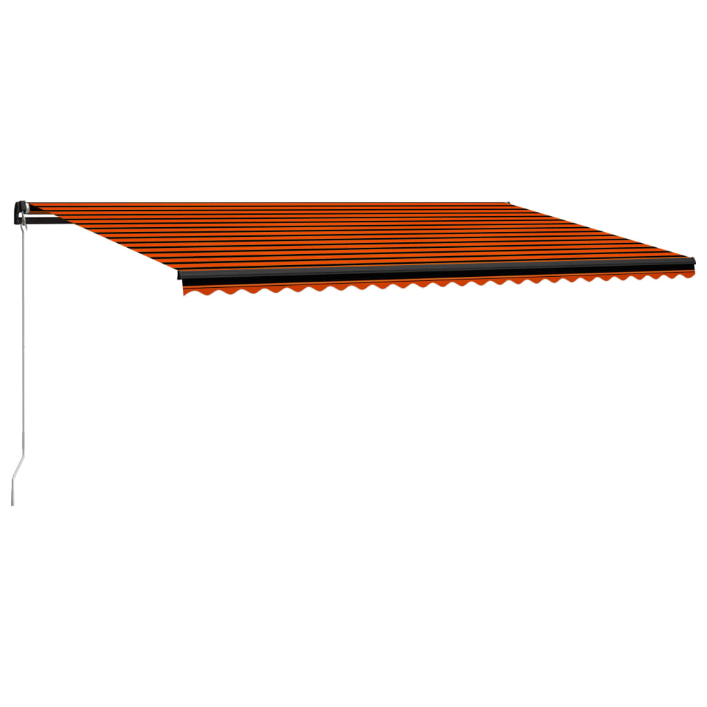 Berkfield Manual Retractable Awning 600x300 cm Orange and Brown