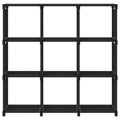 Berkfield 9-Cube Display Shelf Black 103x30x107.5 cm Fabric