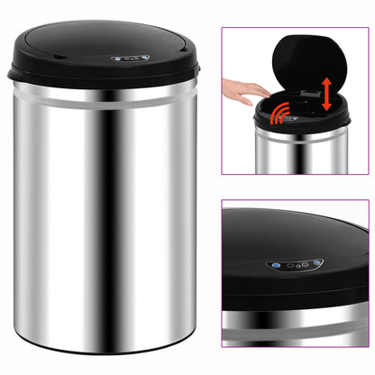 Berkfield Automatic Sensor Dustbin 30 L Stainless Steel