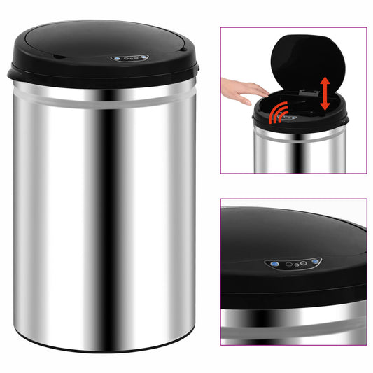 Berkfield Automatic Sensor Dustbin 30 L Stainless Steel