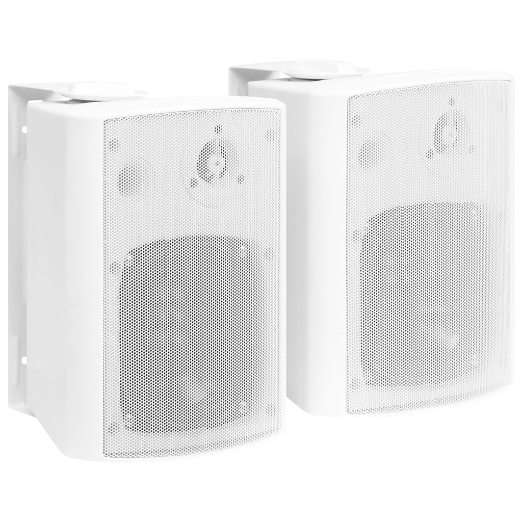 Berkfield Wall-mounted Stereo Speakers 2 pcs White Indoor Outdoor 100 W